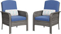 Garvee 2 Pieces Patio Furniture Set, Outdoor Wicker Chairs of 2, All Weather by Garvee