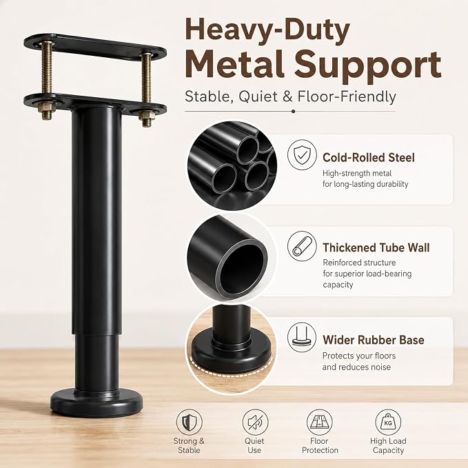 Under Bed Metal Support Legs, Adjustable Height Bed Frame Support Leg, Bed Slat - Image 6
