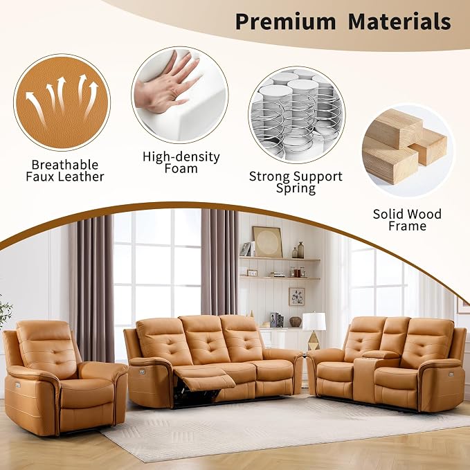 ANJ Power Reclining Loveseat Sofa - Image 7