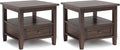 SIMPLIHOME Warm Shaker Solid Wood 20 inch Wide Transitional-Style End Tables in by SimpliHome