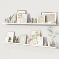 Fun Memories Picture Ledge Shelves Set of 2, 55 Inch Rustic Wall Mounted by FunMemories