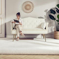 oaaktu Small Velvet Loveseat Sofa by Unknown
