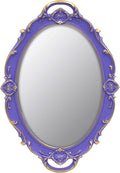 YCHMIR Vintage Small Mirror 14.5 x 10 Inch Oval Purple Wall Mirror by YCHMIR