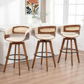 Set of 3 Rattan Swivel Bar Stools by KUNZENTLIVING