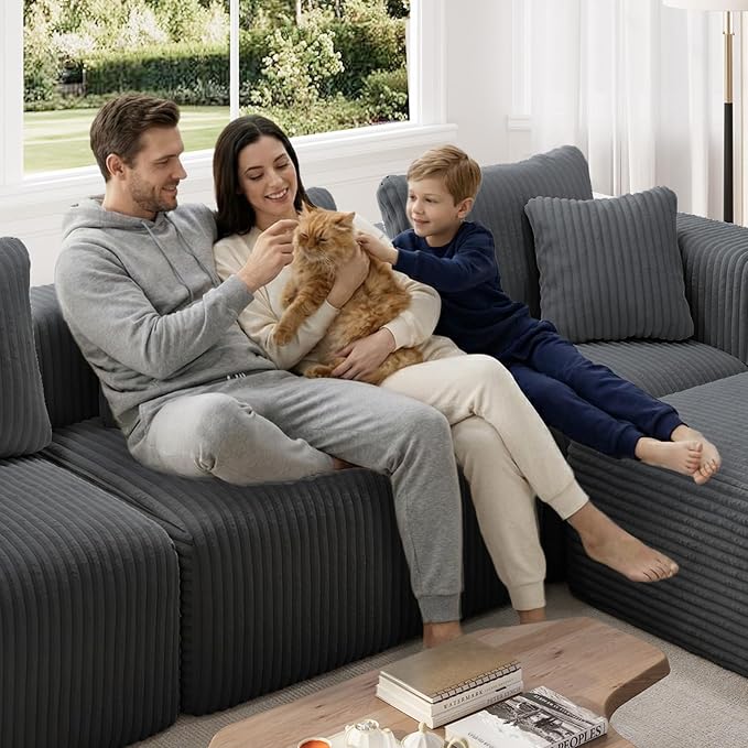 Novilla 141" Modular Sectional Sofa, Modern Cloud Sectional Couch - Image 10
