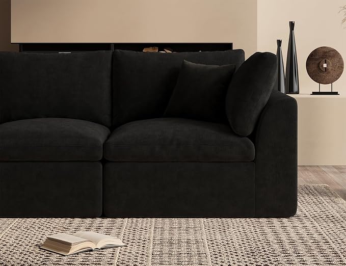 ohllob 110" U Shaped Couch, Cloud Sectional Couches - Image 6