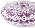 Mandala Floor Pillow Cover Meditation Cushion Seating Throw Hippie Round by EyesofIndia