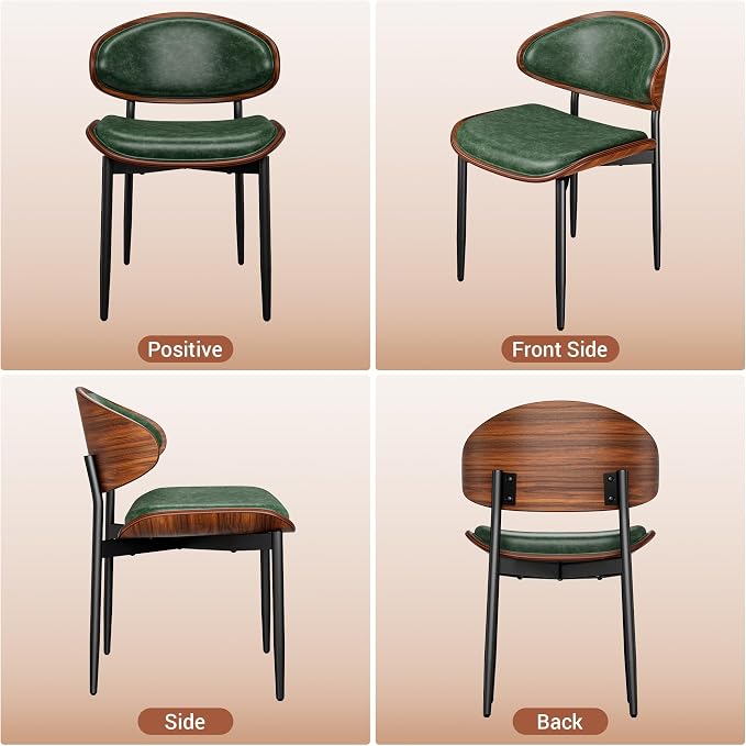 YaFiti Dining Chairs Set of 4, Dining Room and Kitchen Chairs, Mid Century - Image 9