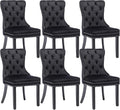 KCC Velvet Dining Chairs Set of 6, Upholstered High-end Tufted Dining Room Chair by KCC