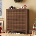 YOMILUVE Shoe Cabinet Storage for Entryway, Fluted Shoe Cabinet by YomiluveDesign