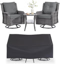 Wumiokio Patio Furniture Sets, 3 Pieces Wicker Outdoor Furniture by Wumiokio