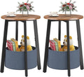 sthmec Small Round Side End Table Set of 2 by Unknown