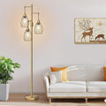Dimmable Floor Lamp, 3 x 800LM LED Edison Bulbs Included, Farmhouse Industrial by Nintiue