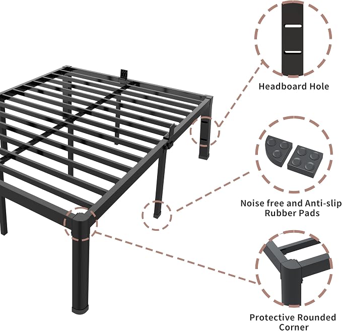 ROIL 14 inch Full Size Bed Frame - Image 6