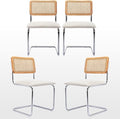 Zesthouse Natural Rattan Dining Chairs Set of 4, Modern Kitchen Chairs by Zesthouse