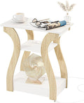 FROMJBEST End Table with Charging Station, Side Table with USB Ports and Outlets by FROMJBEST