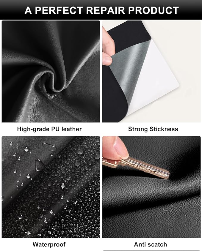 Numola Leather Repair Patch, Self-Adhesive Furniture Leather Patches, Vinyl - Image 4