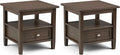 SIMPLIHOME Warm Shaker Solid Wood 20 inch Wide Transitional-Style End Tables in by SimpliHome