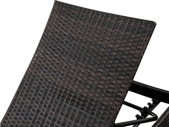 79'' Long Reclining Chaise Lounge Set, Outdoor Wicker Reclining Lounge Chair - Image 6
