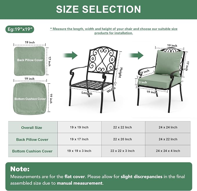 Summsun Outdoor Cushions for Patio Furniture, Faux Linen Water Resistant - Image 8