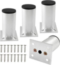Set of 4 Aluminum Alloy Furniture Legs 3 Inch Height, 1.5 Inch Diameter by Kyuionty