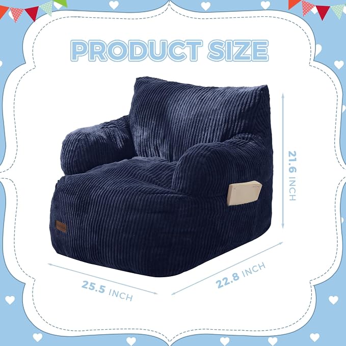 MAXYOYO Kids Bean Bag Chair, Stuffed Toddler Bean Bag Sofa - Image 2