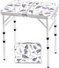 Yriuat Folding Camping Table 2ft Portable Picnic Table Adjustable Height Small by Yriuat