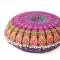 Mandala Floor Pillow Cover Meditation Cushion Seating Throw Hippie Round by EyesofIndia
