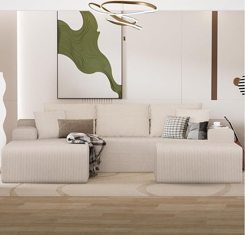 105" Convertible Sectional Couch by Unknown