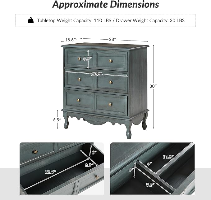 HULALA HOME 3-Drawer Nightstand - Image 8