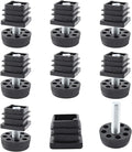 8Pcs Adjustable Leveling Feet 25 x 25mm Square Insert Kit Furniture Glide by Unknown