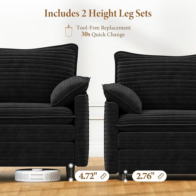 Vesgantti 108" Modular Sectional Sofa, Comfy Cloud Couch - Image 3