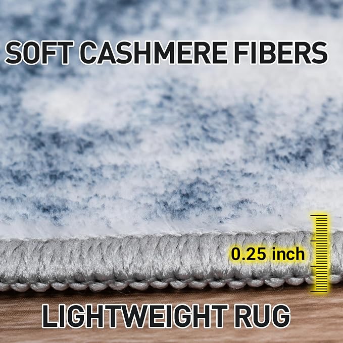 4x6 Area Rugs Washable Rug: Modern Abstract Living Room Rug Soft Anti-Skid Thin - Image 5