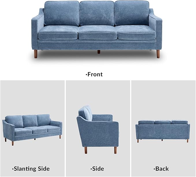 Kingfun Living Room Furniture Sets, 3 Seater Couch and Loveseat, Mid Century - Image 8