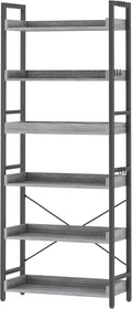HCHQHS 6 Tier Bookshelf, Adjustable Industrial Bookcase, Vertical Tall Book by HCHQHS