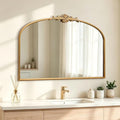Besdomus Antique Arched Gold Mirror: 40"x29" French Large Decorative Gold by Besdomus