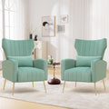 Accent Chairs Set of 2, Upholstered Living Room Chairs, High Back Arm Chairs by YUUIJOAA
