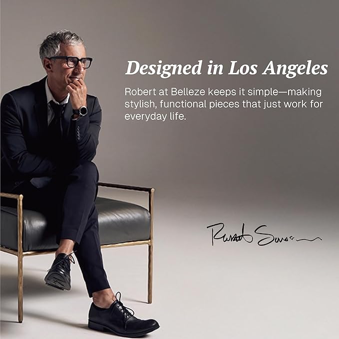 BELLEZE Sideboard Cabinet with 3 Drawers, Large Fluted Sideboard with Storage - Image 7