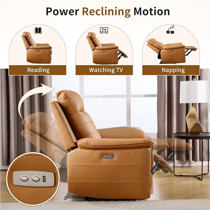 ANJ 2-Piece PU Leather Recliner Sofa Set - Image 3