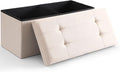 Storage Ottoman Bench Foldable Seat Footrest End of Bed Ottoman by CUYOCA-MakeYouFeelComfort