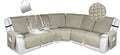 HDCAXKJ 100% Waterproof Reclining Sectional Couch Covers L Shape Recliner Sofa by HDCAXKJ