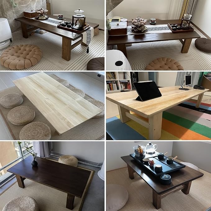 Japanese Floor Table, Vintage Tea Table, Rectangular Style Tatami Table - Image 6