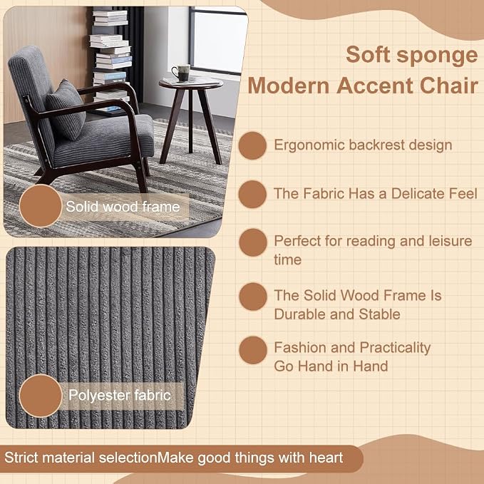 Mid Century Modern Accent Chair - Image 7