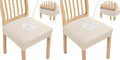 Smiry Waterproof Seat Covers for Dining Room Chairs Set of 4, Stretch Jacquard by Smiry