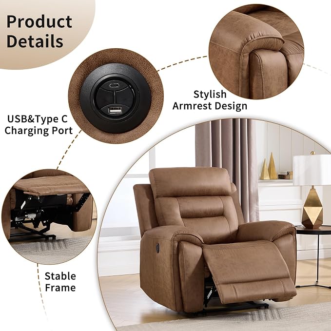 ANJ 2-Piece Oversied Faux Leather Power Recliner Sofa Set - Image 3