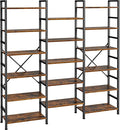 SUPERJARE Triple Bookshelf, Bookcase by SUPERJARE