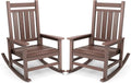 SERWALL Outdoor Rocking Chair Set of 2, HDPE Rocking Chair by SERWALL