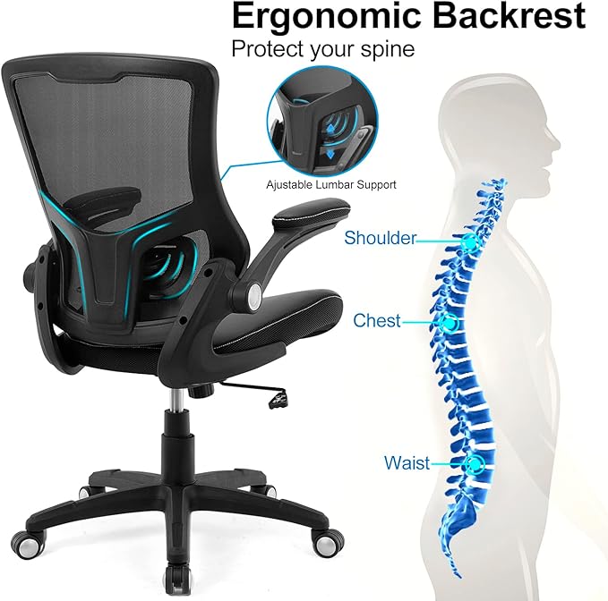 Office Chair Ergonomic Desk Chair, Computer PU Leather Home Office Chair - Image 5