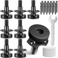 MROCO Adjustable Leveling Feet, 3/8"-16 Thread T-Nut Kit Furniture Levelers by MROCO