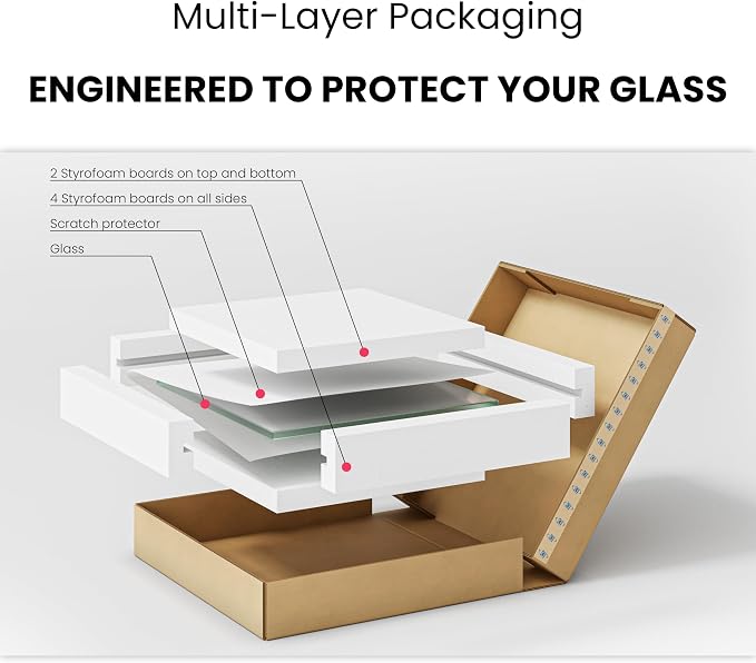 Dulles Glass 20 inch Square Glass Table Top - Image 9